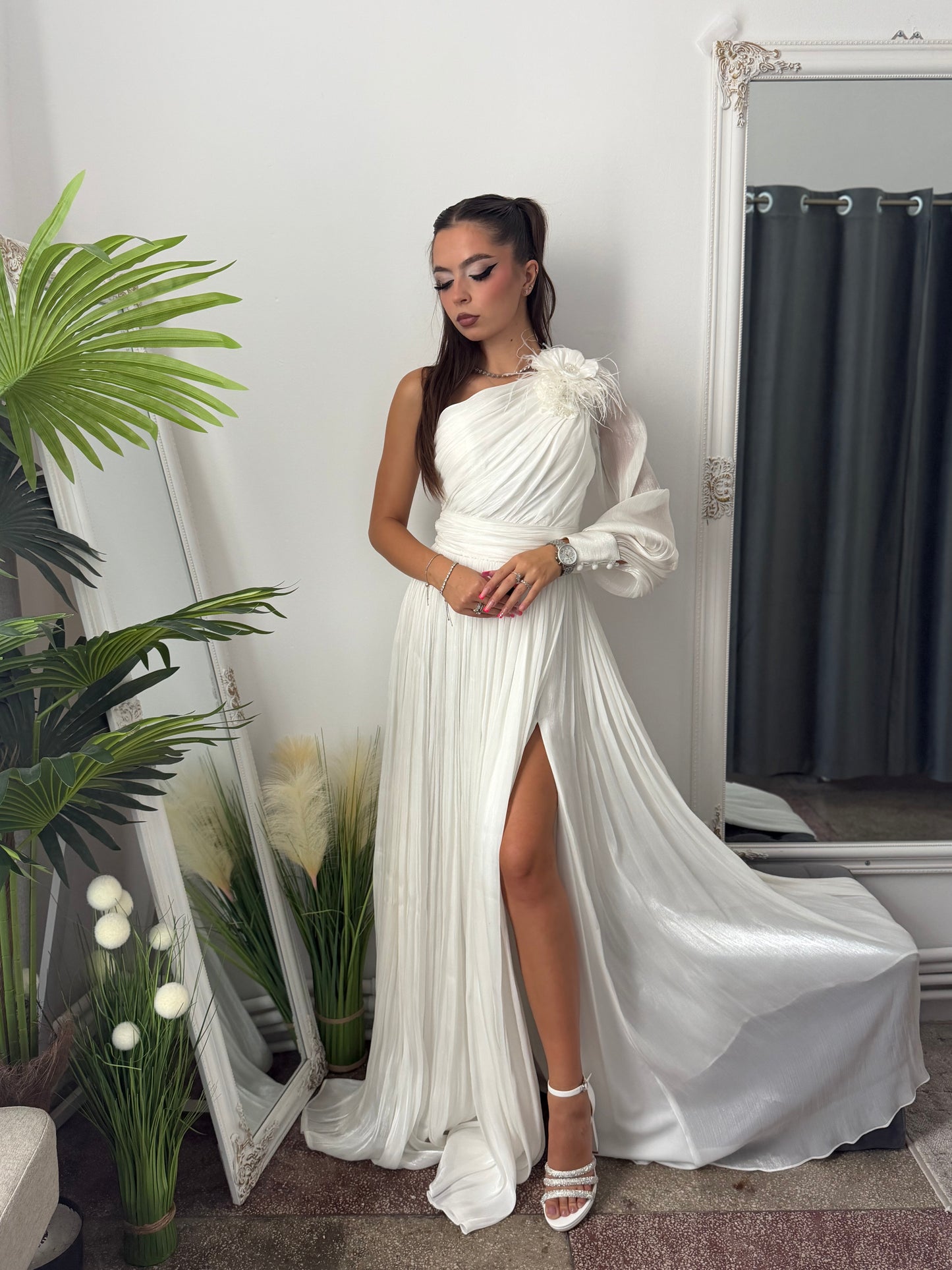 Rochie elegantă alba VICTORIA