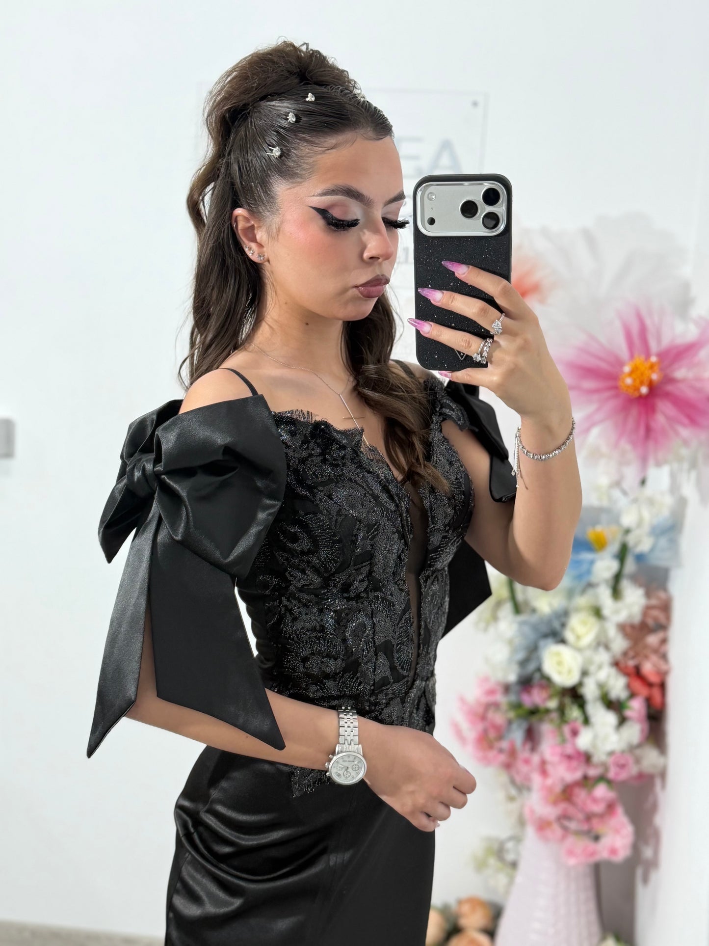 Rochie din tafta neagra PRINCESS