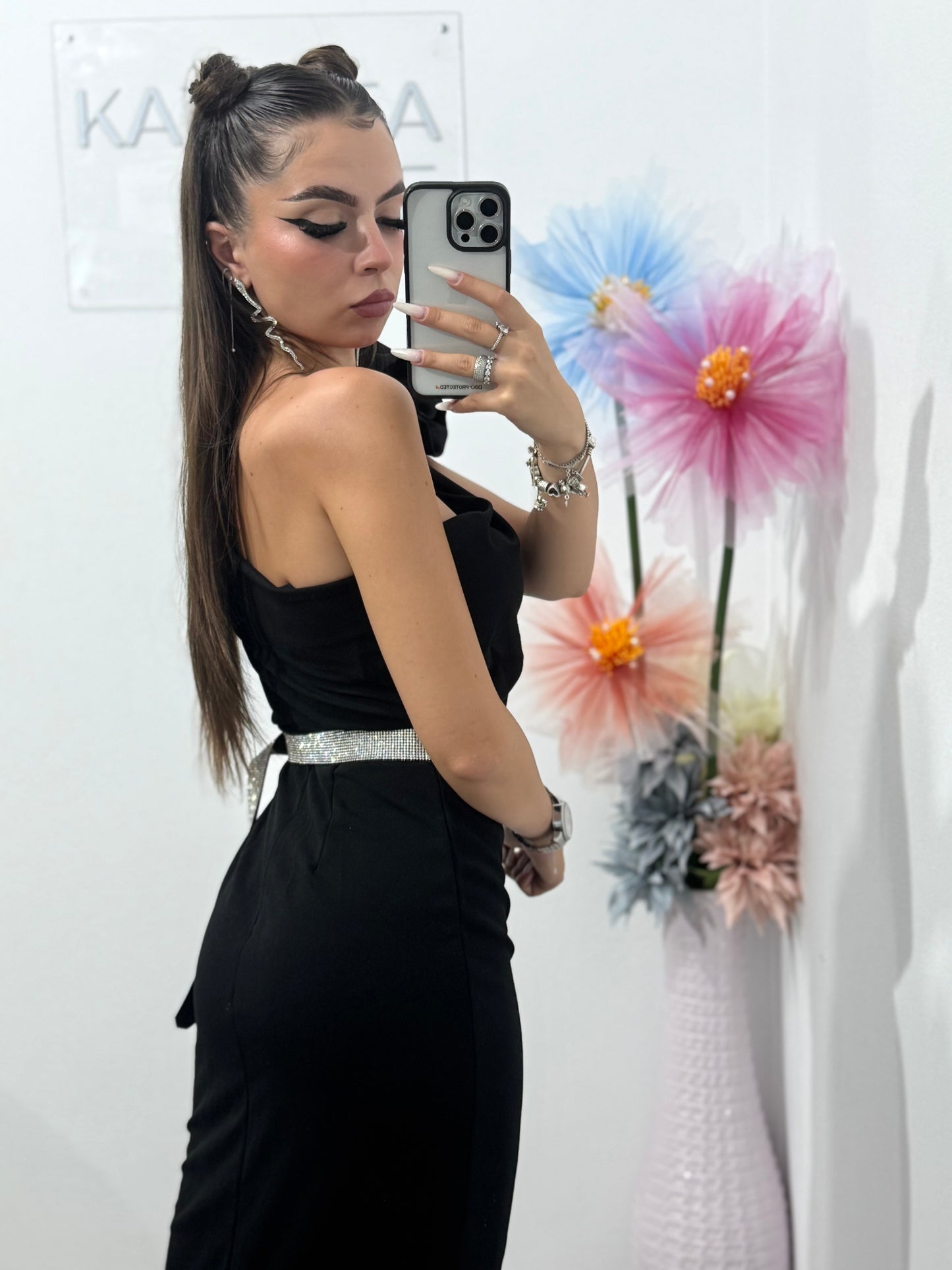 Rochie neagră Narcisa