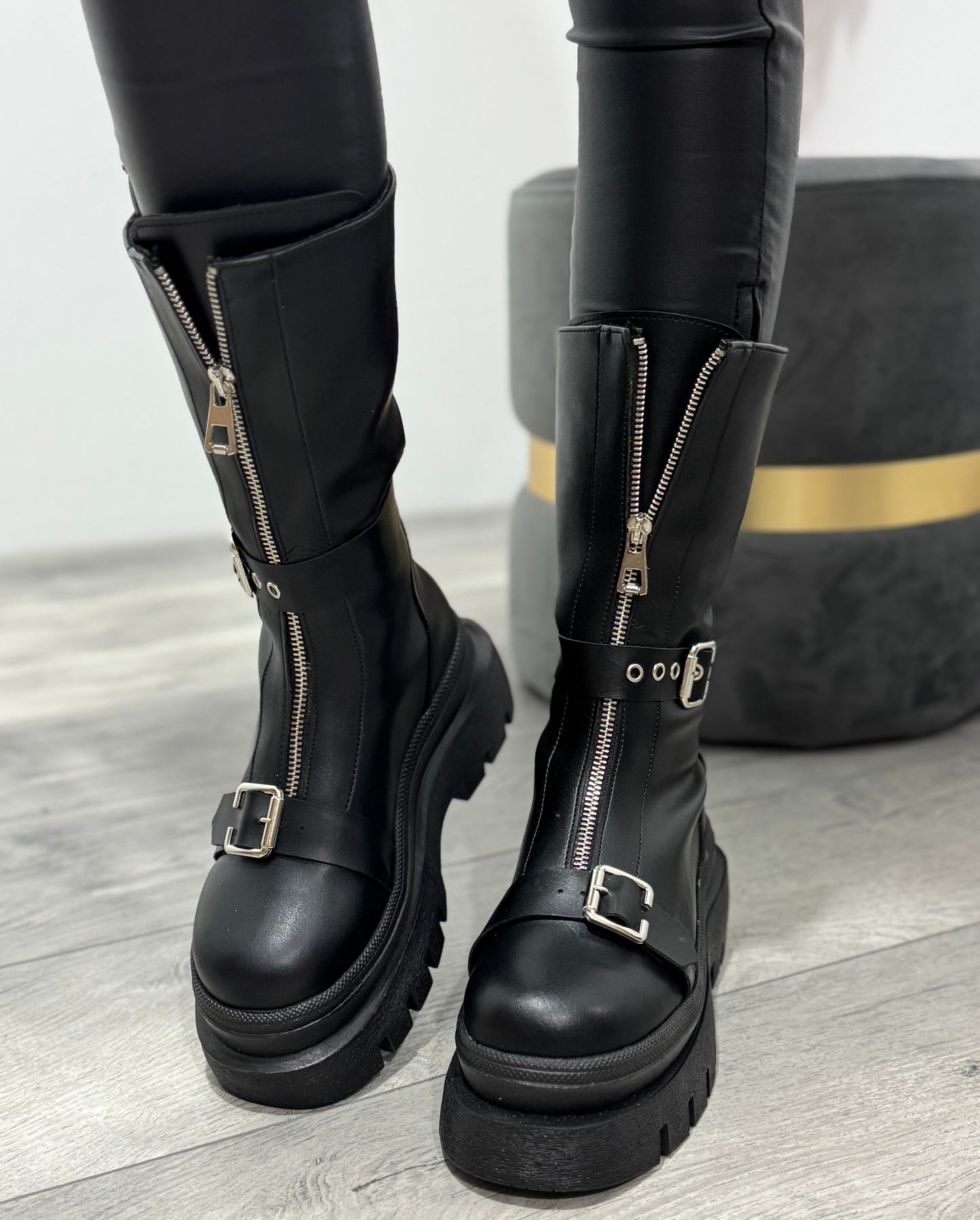 Bocanci cu fermoar și catarame LISA