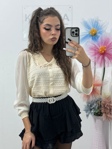 Bluză cu perlute Selena