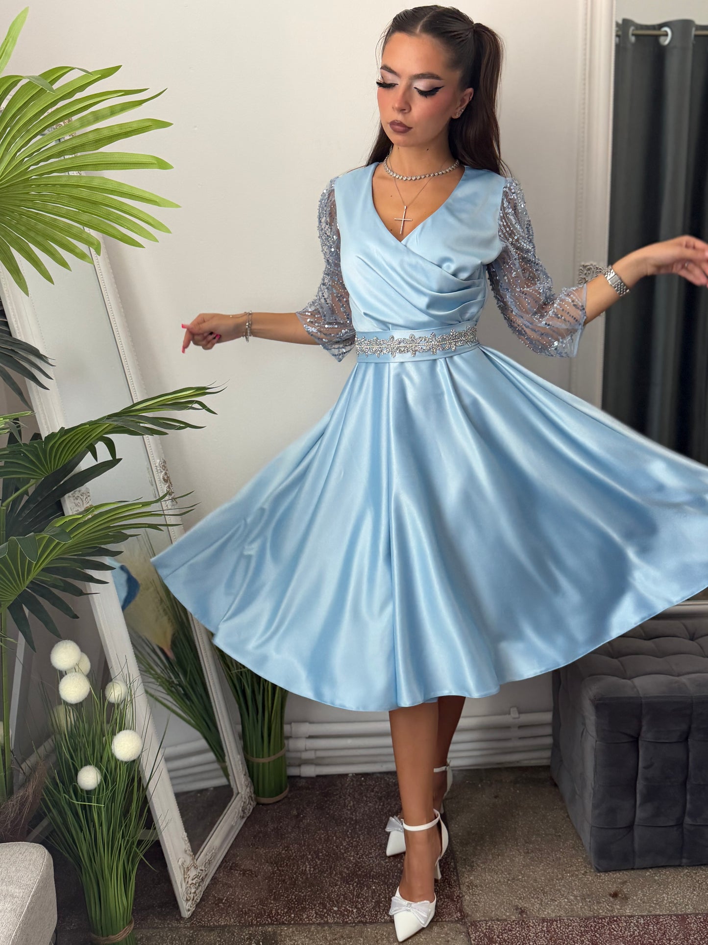 Rochie elegantă blue ADRIA