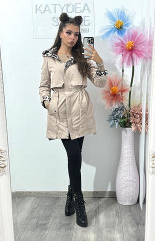 Trench din fâș cu Animalprint Alice