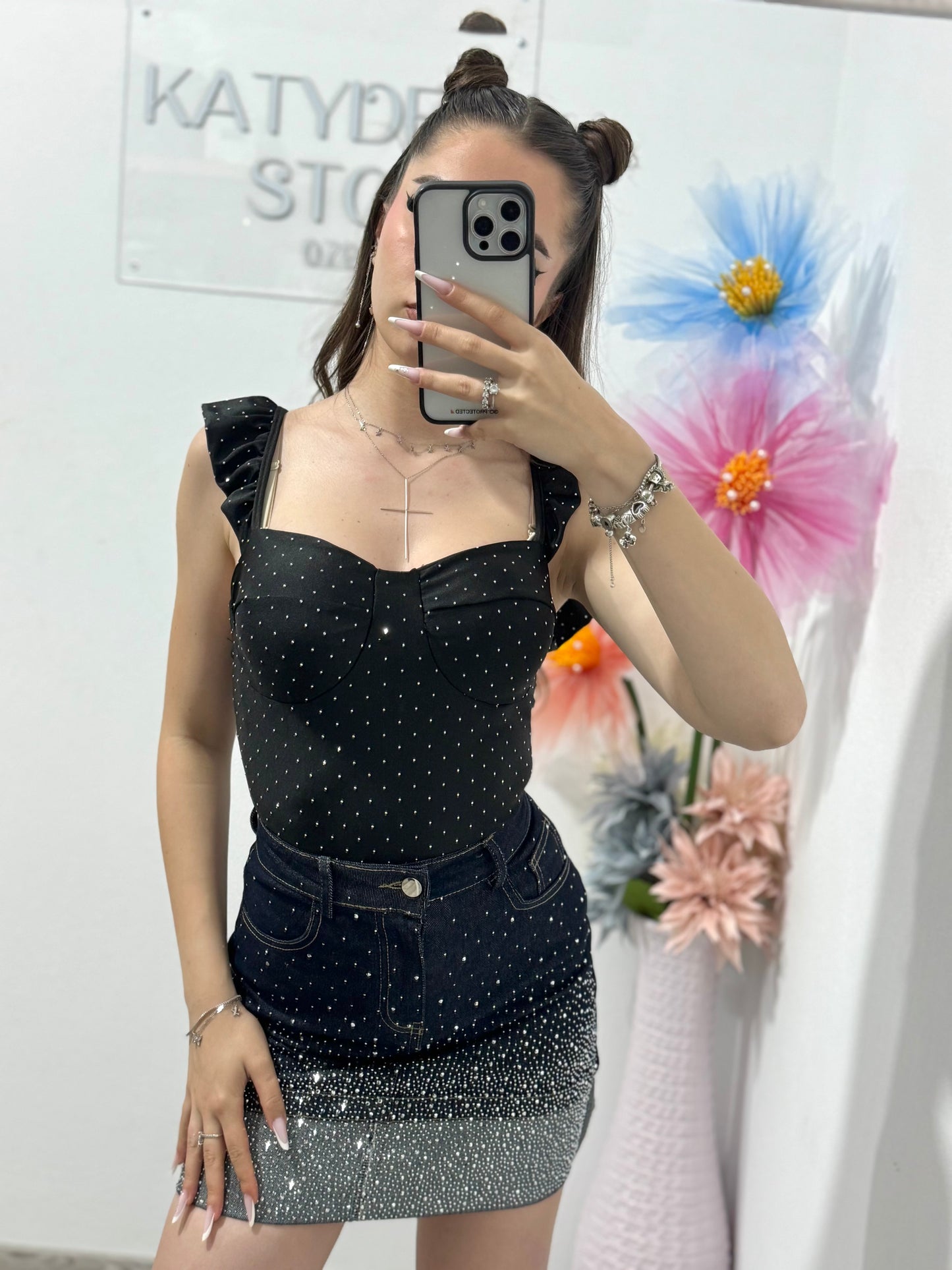 Body elegant cu cristale Glammy