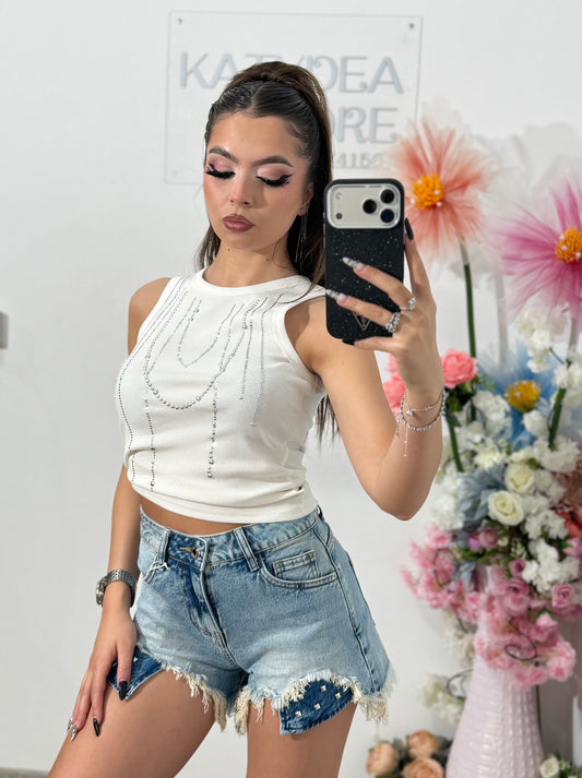 Pantaloni scurți din denim ALINNE