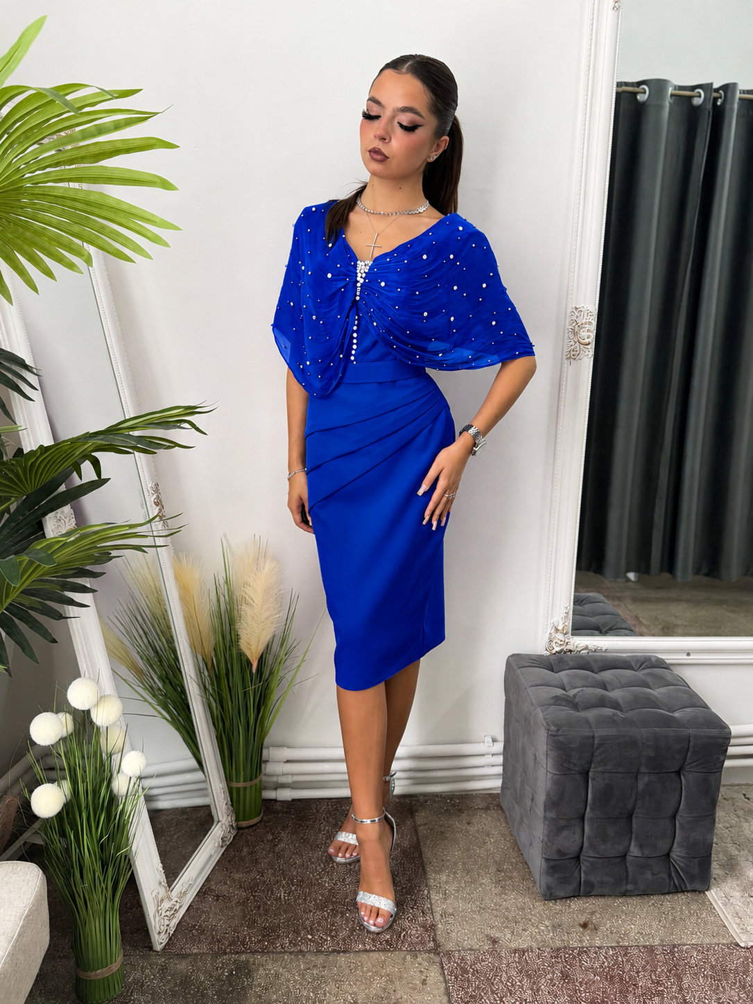 Rochie elegantă albastra DELIA