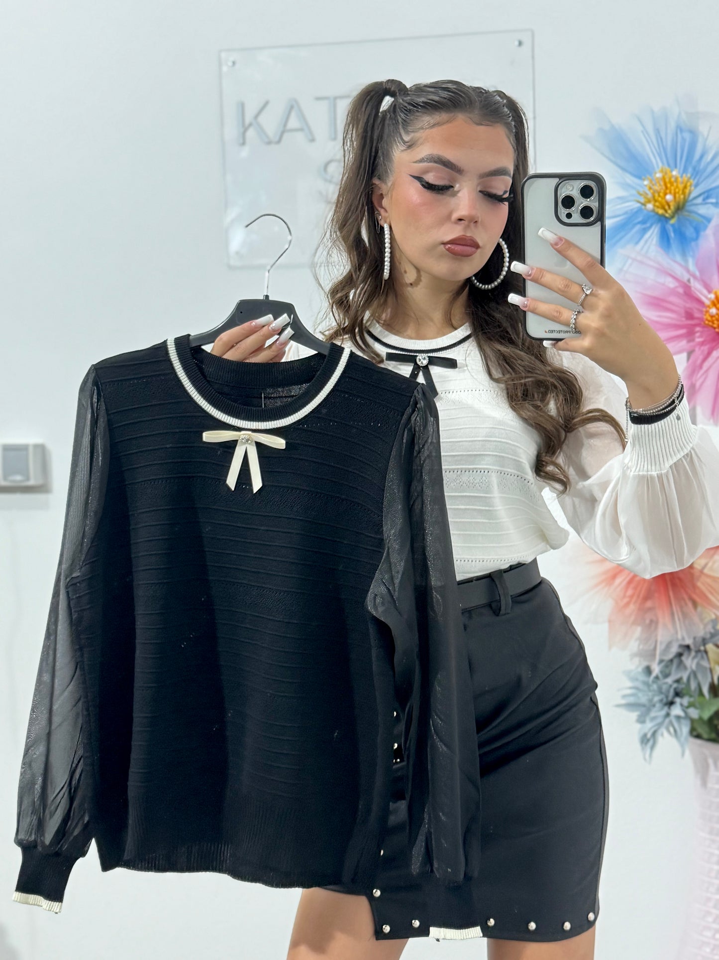 Bluză damă cu fundiță Raluca