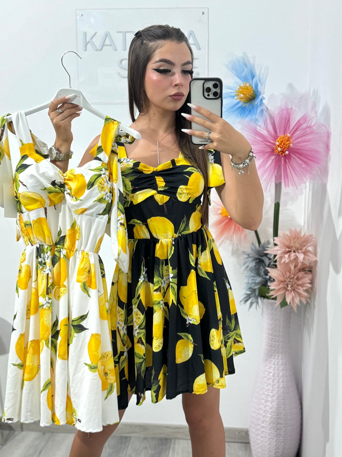 Rochie cu imprimeu Lămâiță