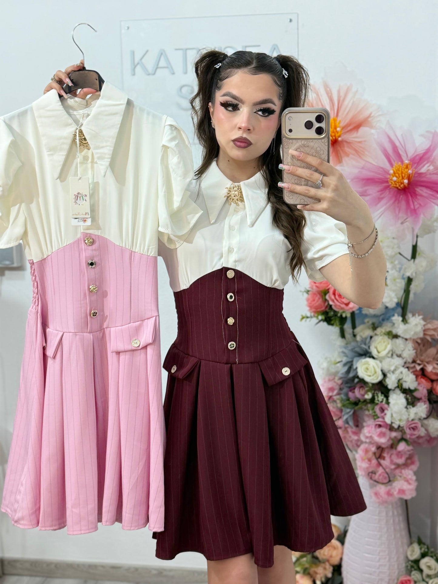 Rochie casual Cosmina cu mânecă scurtă