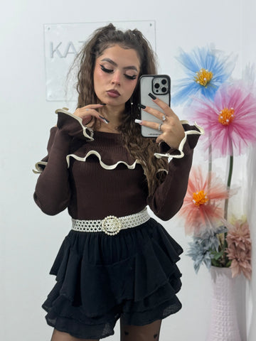 Bluză cu volanase Alexa