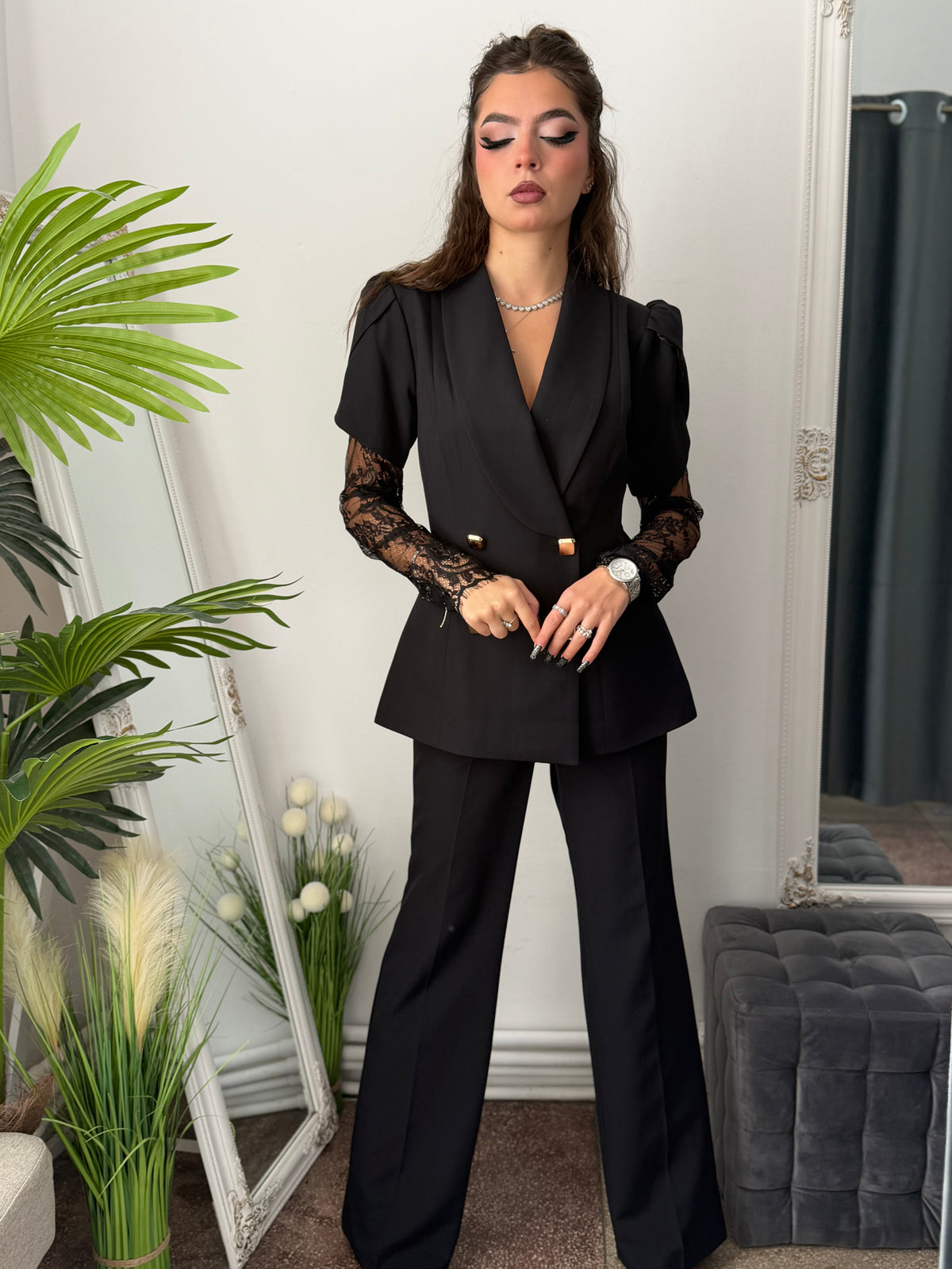 Compleu elegant negru ANELIS
