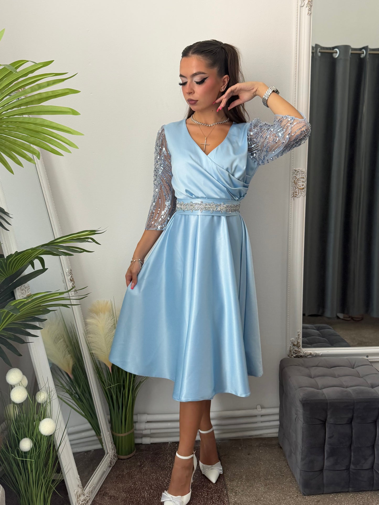 Rochie elegantă blue ADRIA