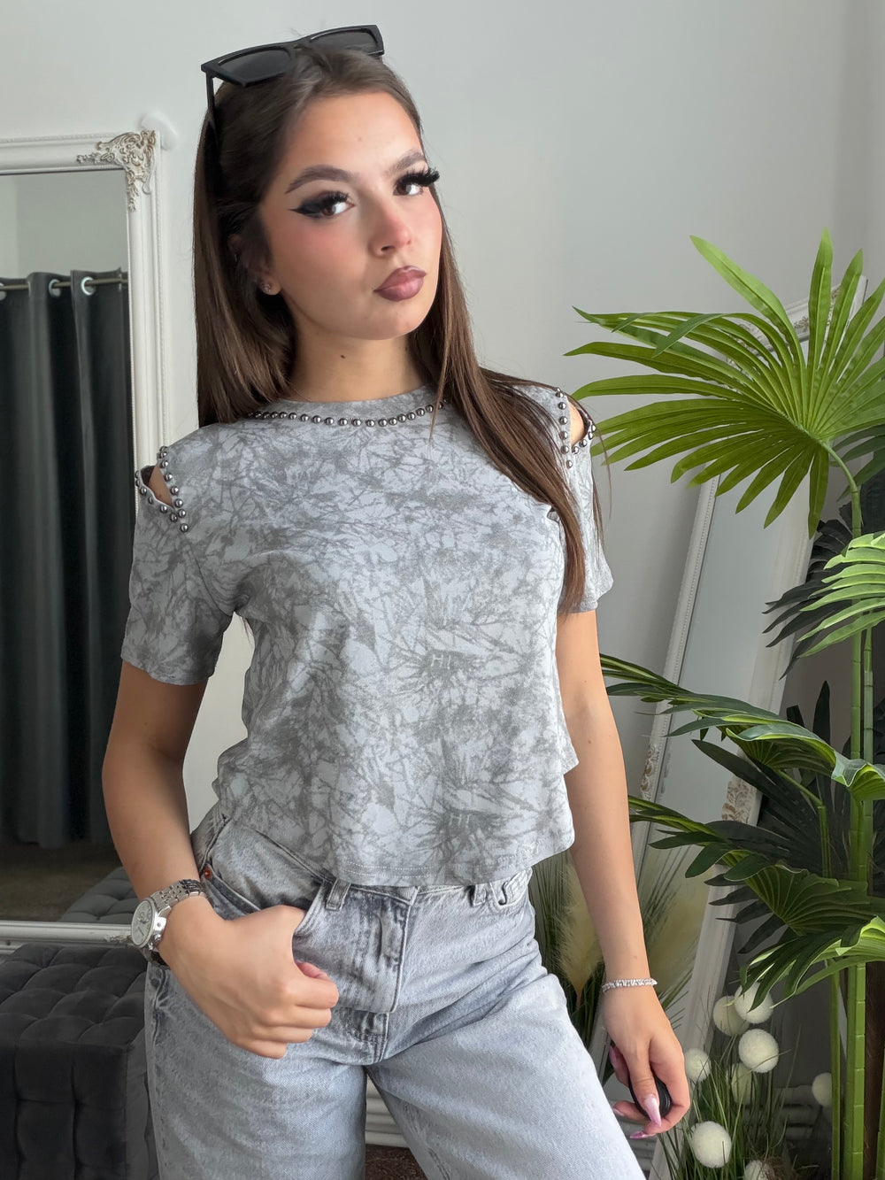 Tricou gri TANYA