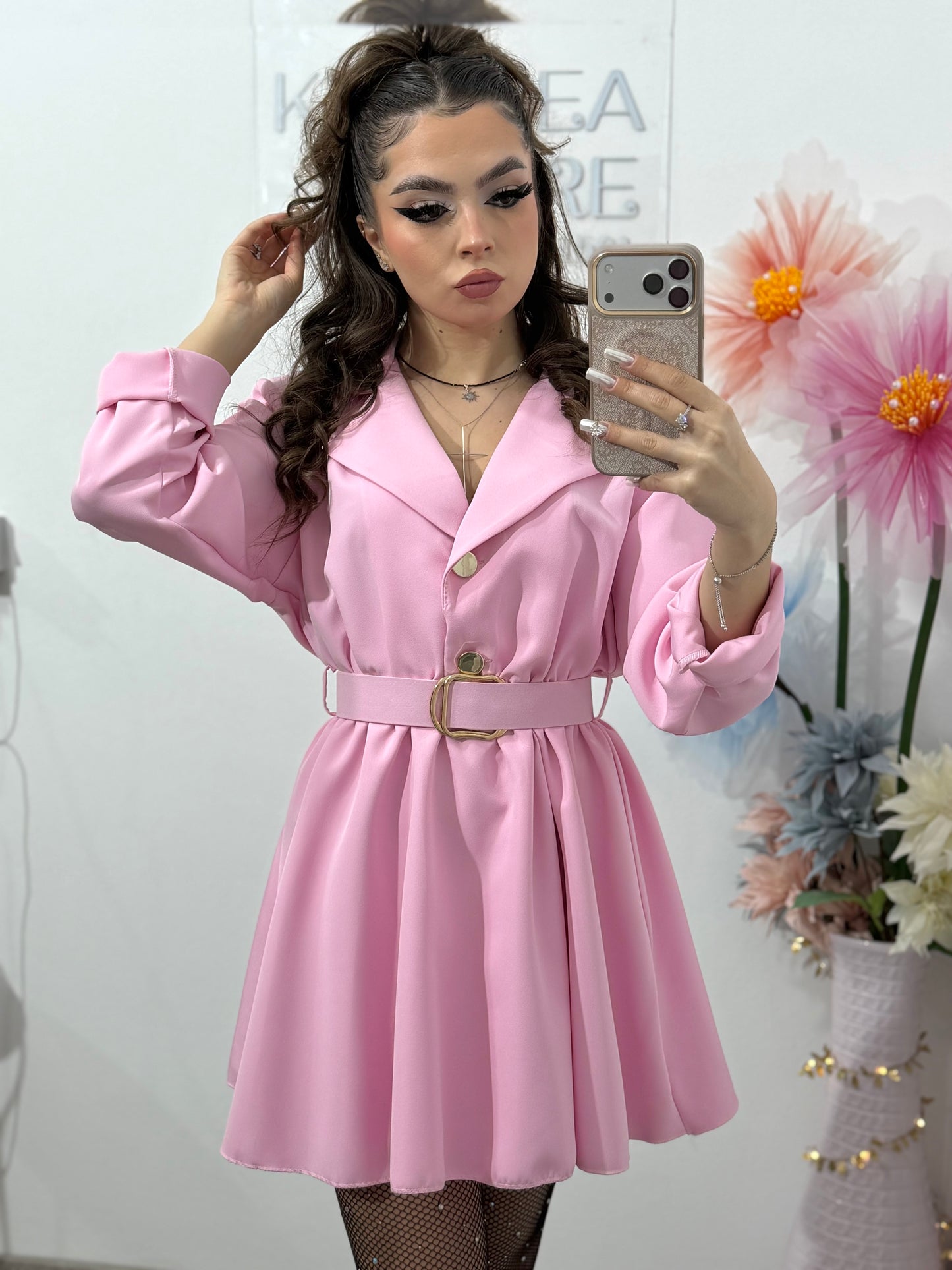 Salopetă eleganta roz RALUKA