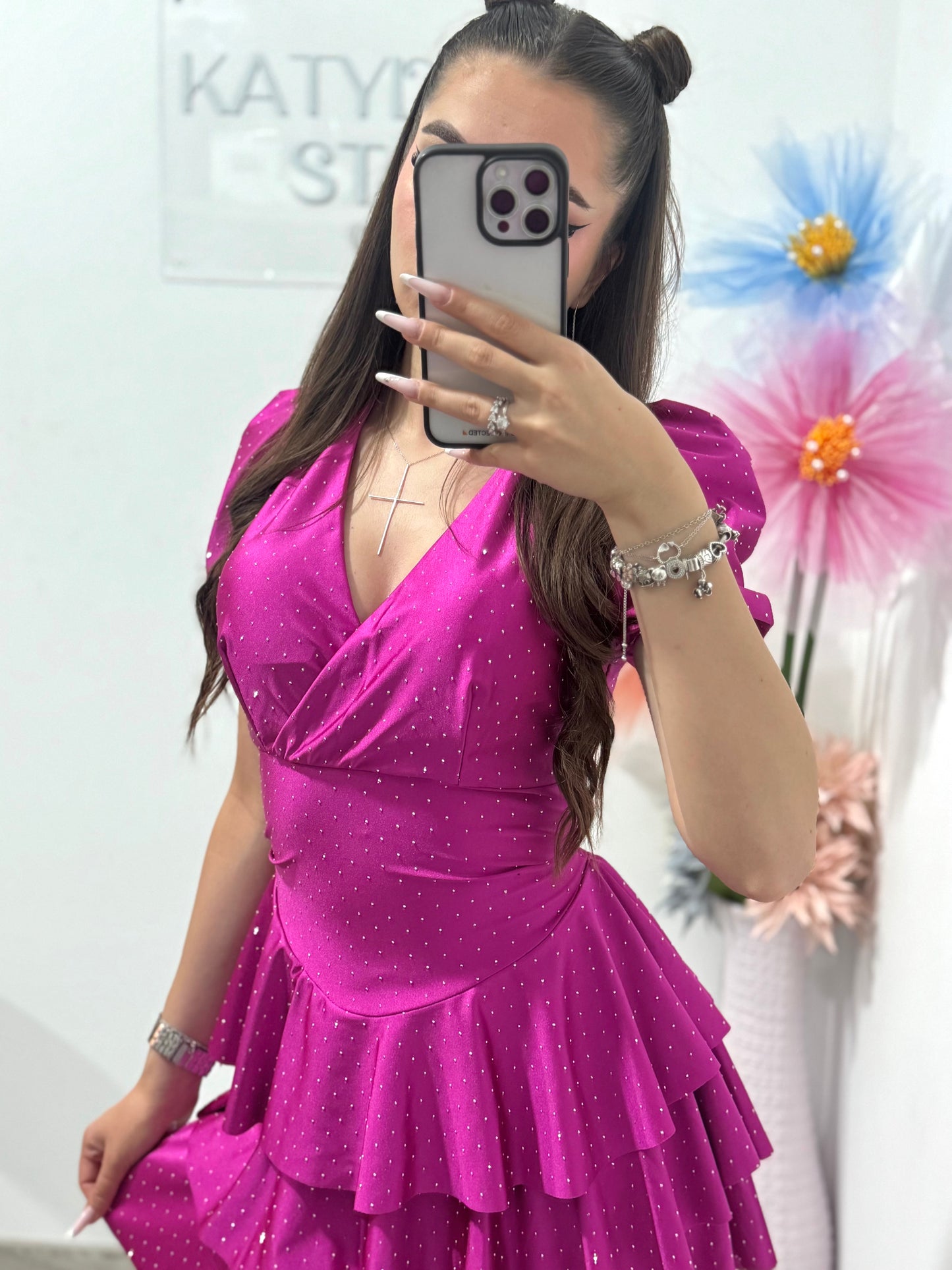 Rochie cu cristale ștanțate Olivias