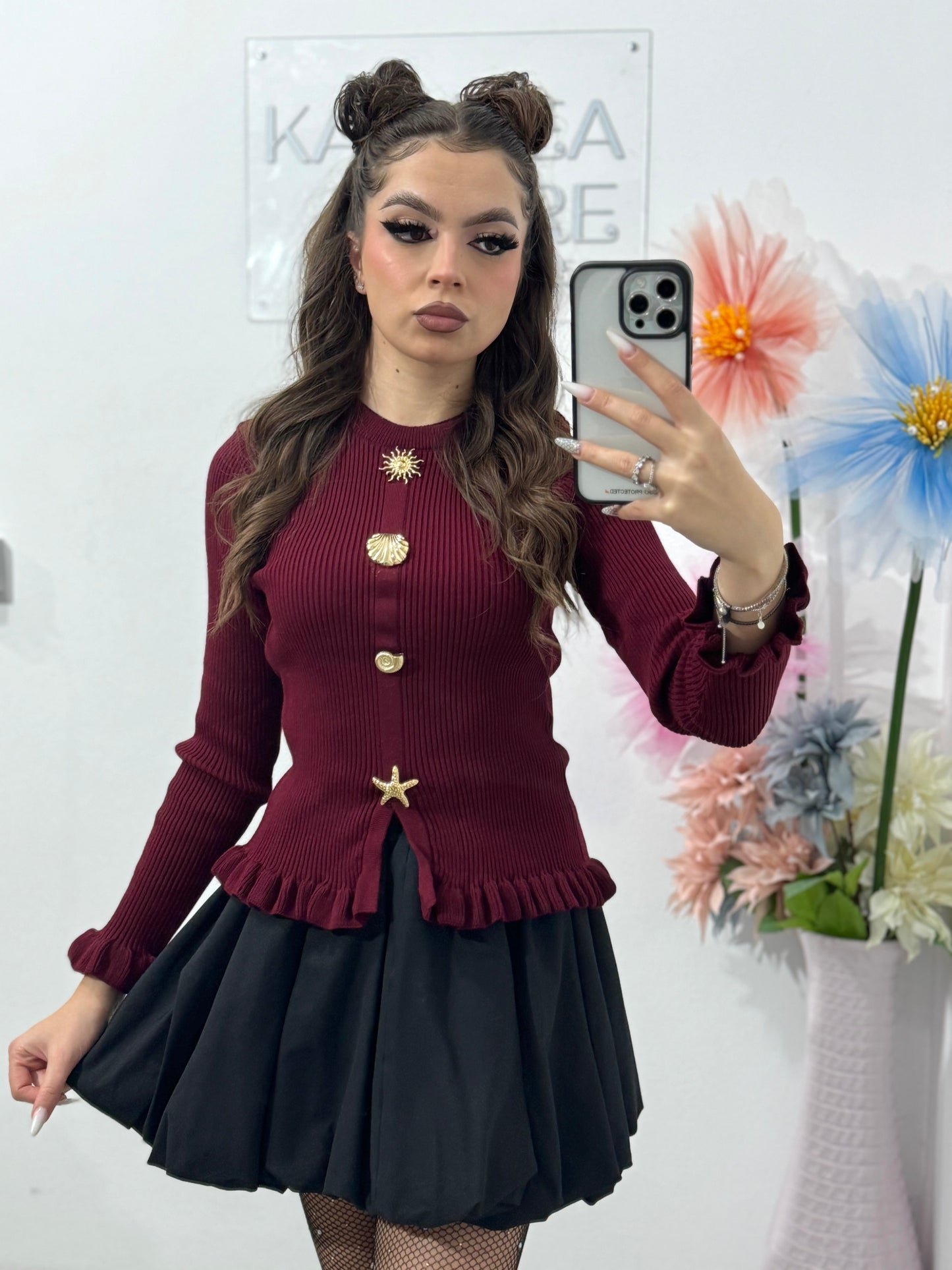 Bluza cu nasturi decorativi STL