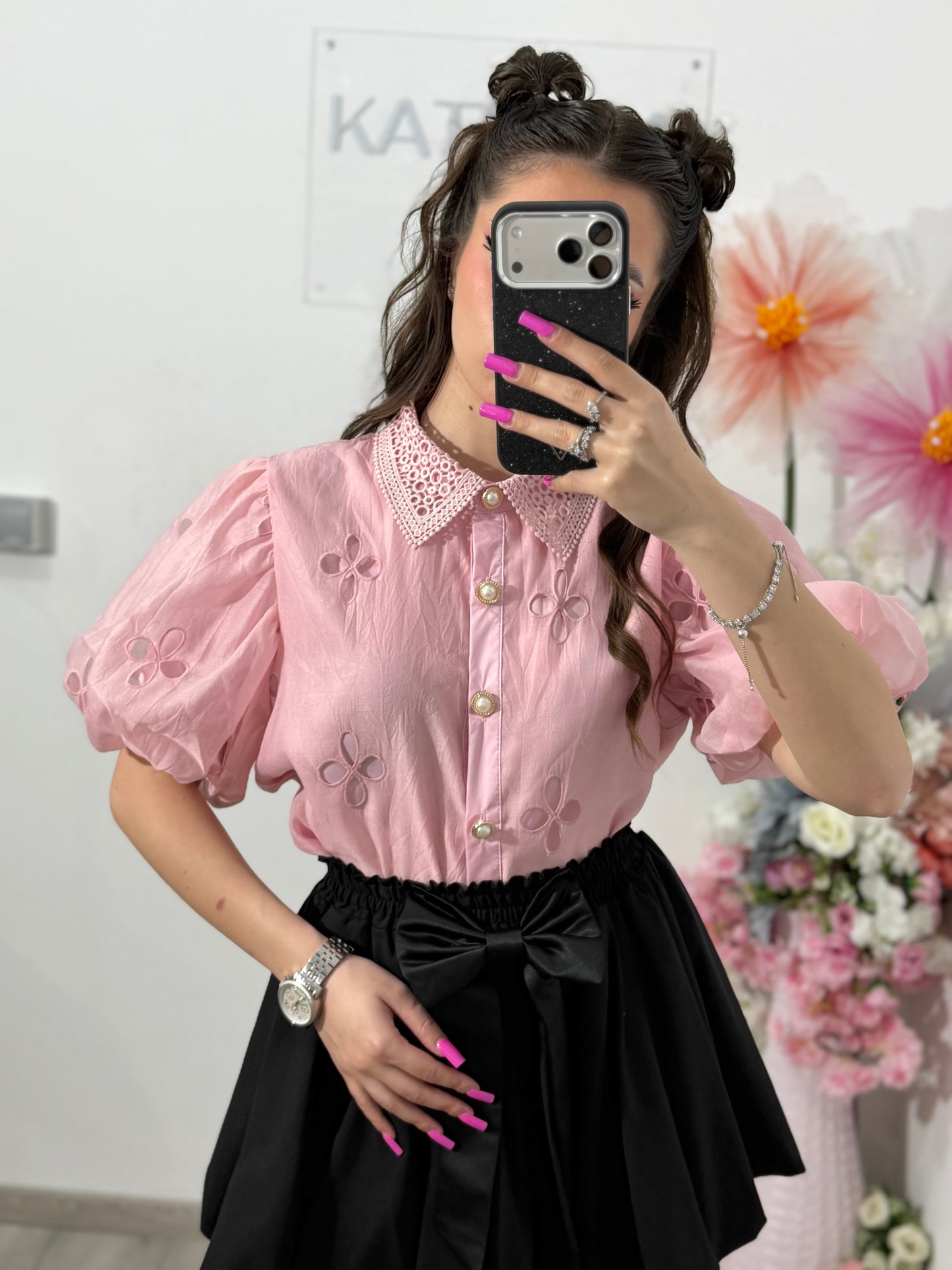 Cămașă elegantă MARIA roz