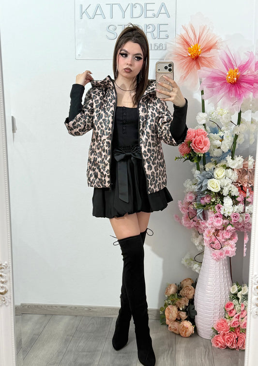 Geacă de primăvară cu imprimeu Animalprint ELENA