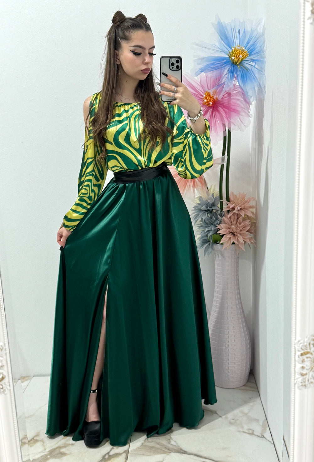 Rochie satin Anastasia
