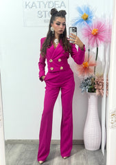 Costum elegant fucsia Alice