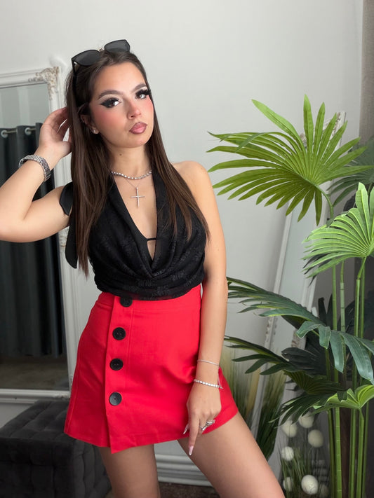 Fustă pantalon rosie KAROL