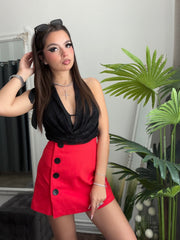 Fustă pantalon rosie KAROL