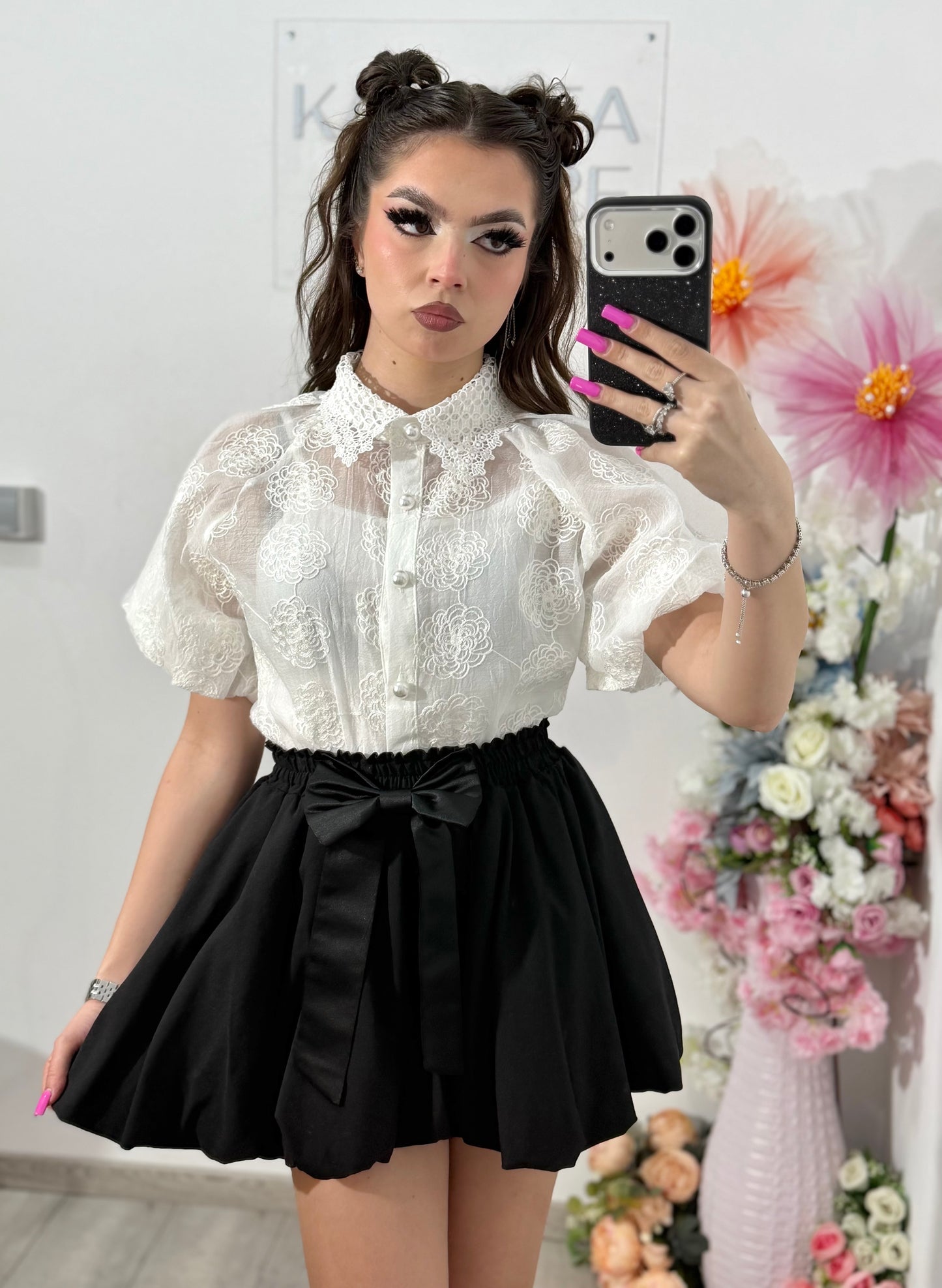 Cămașă elegantă ANAIS alba