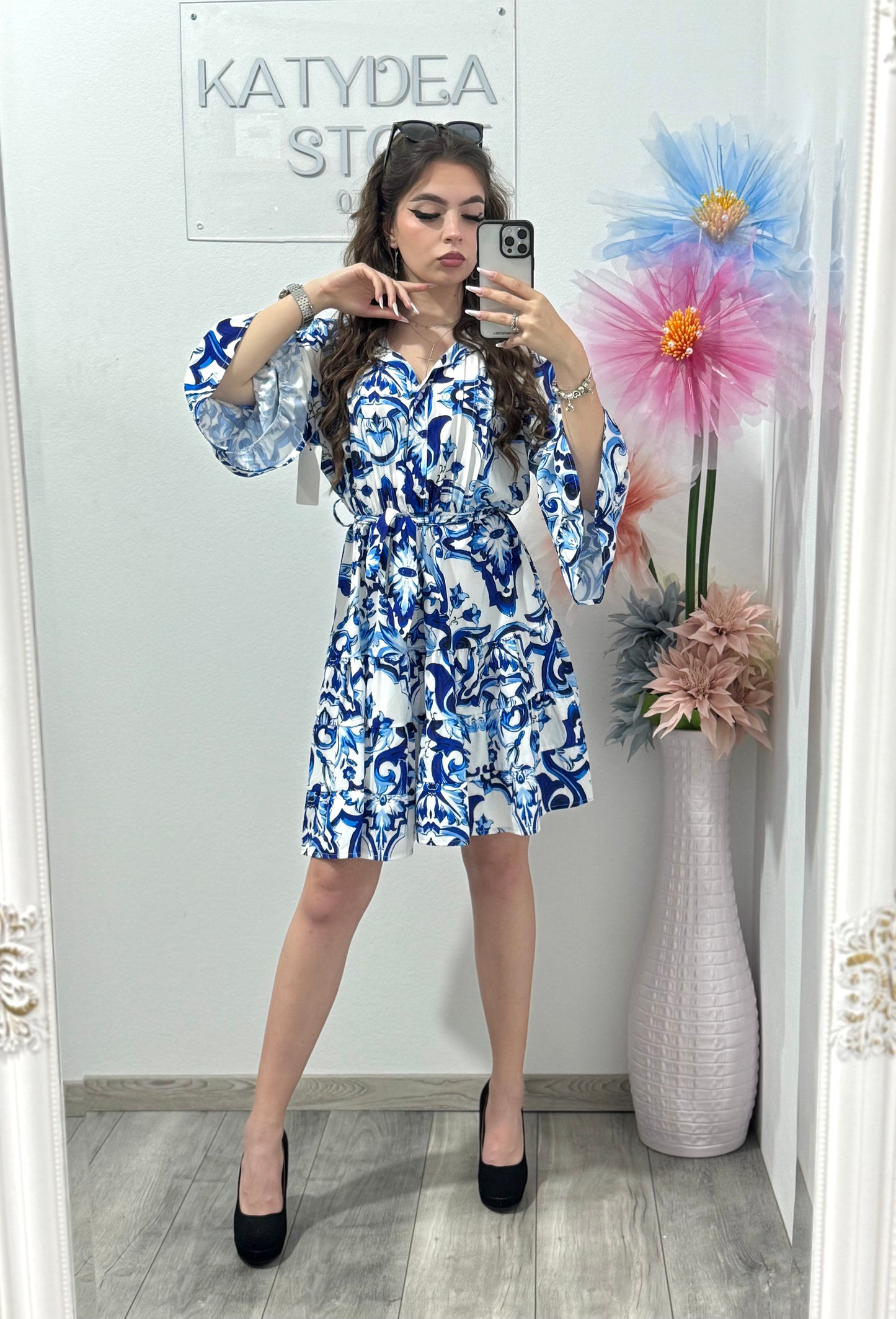 Rochie casual albastră Maya