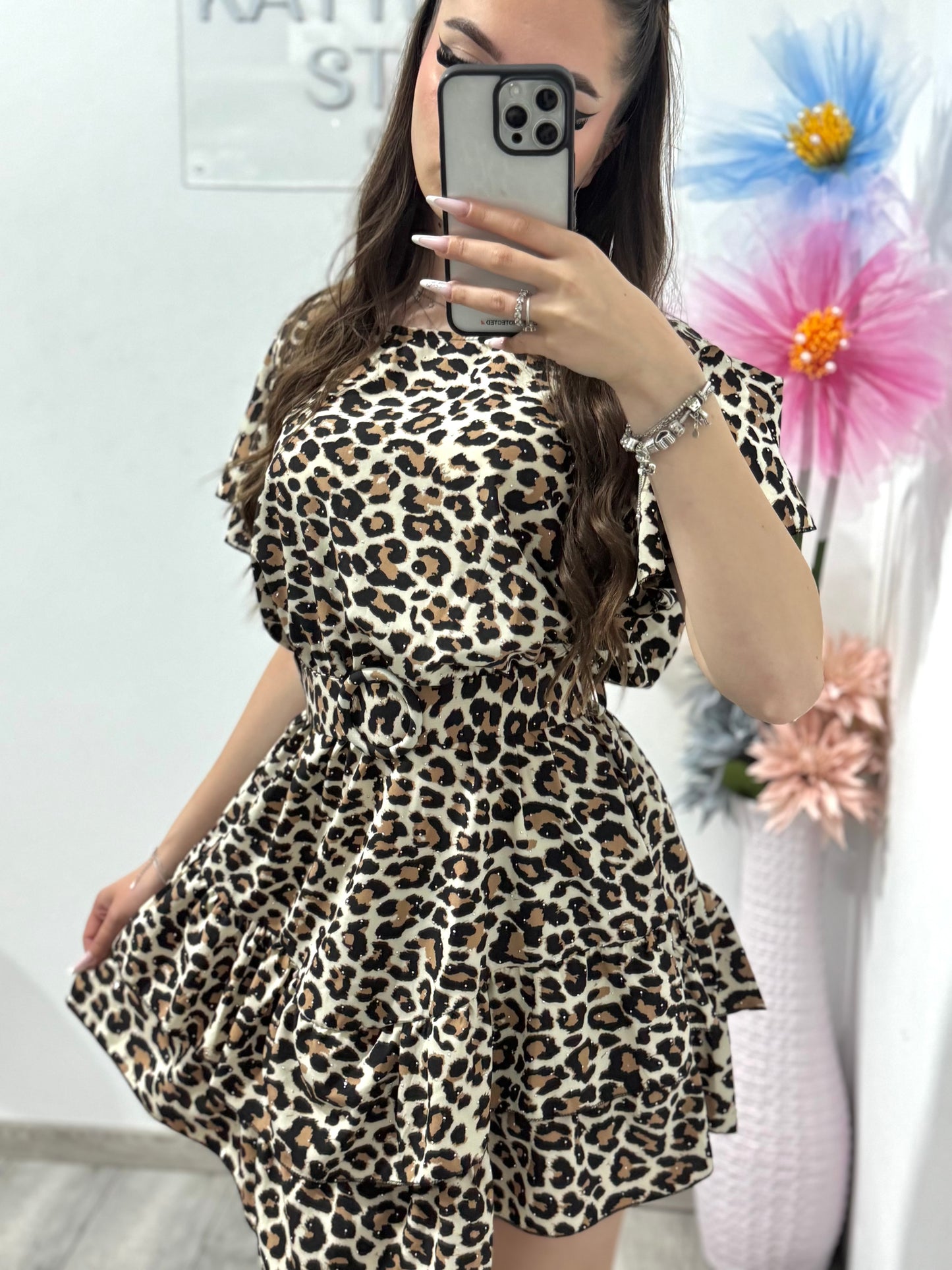 Rochie casual cu animalprint Karina