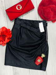 Fusta imitatie piele Roxette