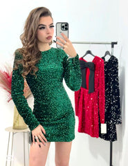 Rochie din catifea cu paiete Christine