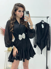 Body negru elegant Victoria