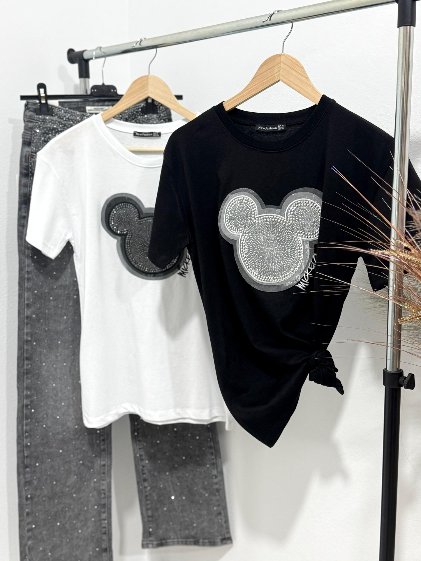 Tricou Mickey cu cristale