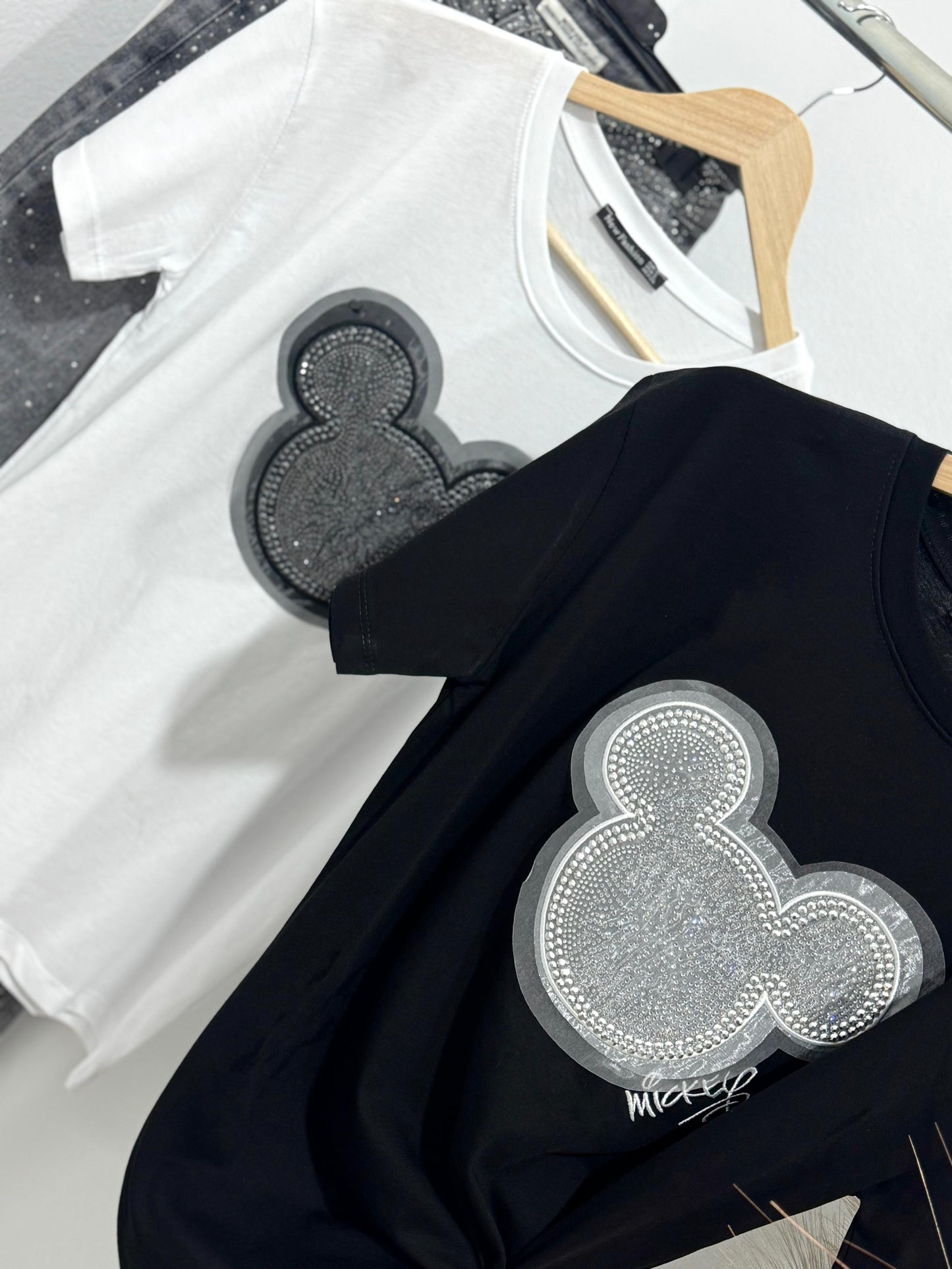 Tricou Mickey cu cristale