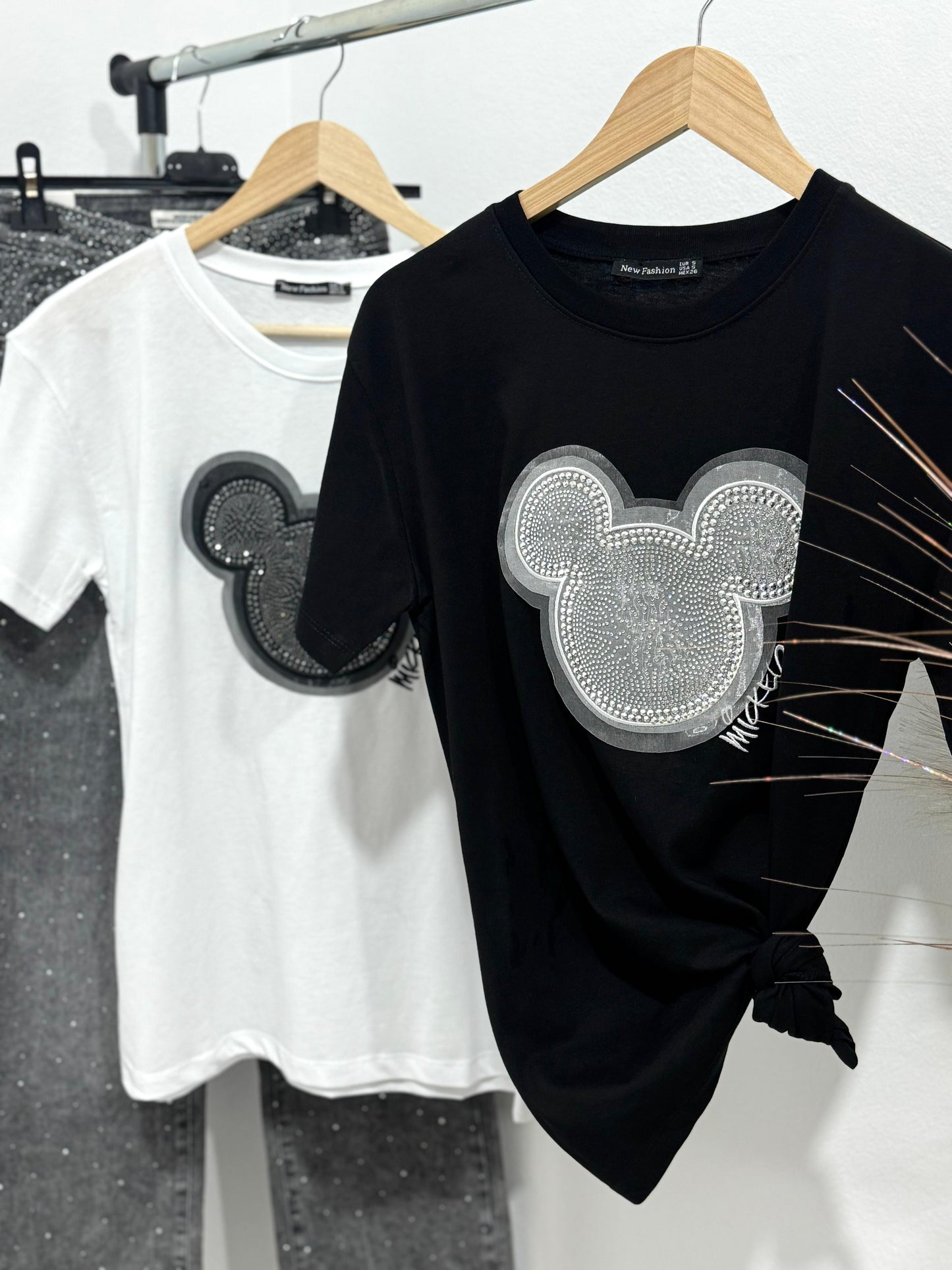 Tricou Mickey cu cristale