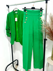 Pantalon verde evazat Ria
