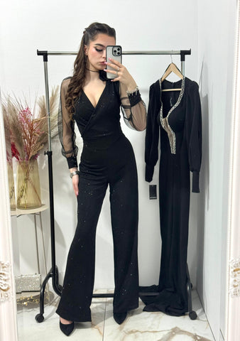Salopeta neagra din lurex Antonia