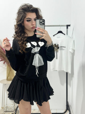 Bluza neagra 3Hearts