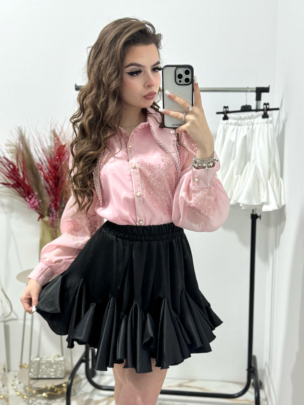 Camasa eleganta roz Danielle