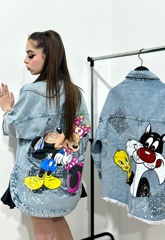 Geaca lunga denim Minnie Love