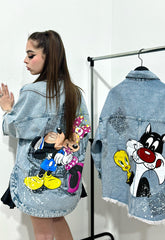 Geaca lunga denim Minnie Love