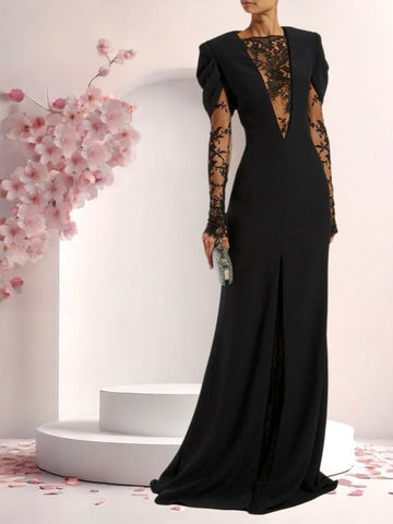 Rochie lunga neagra Bianca