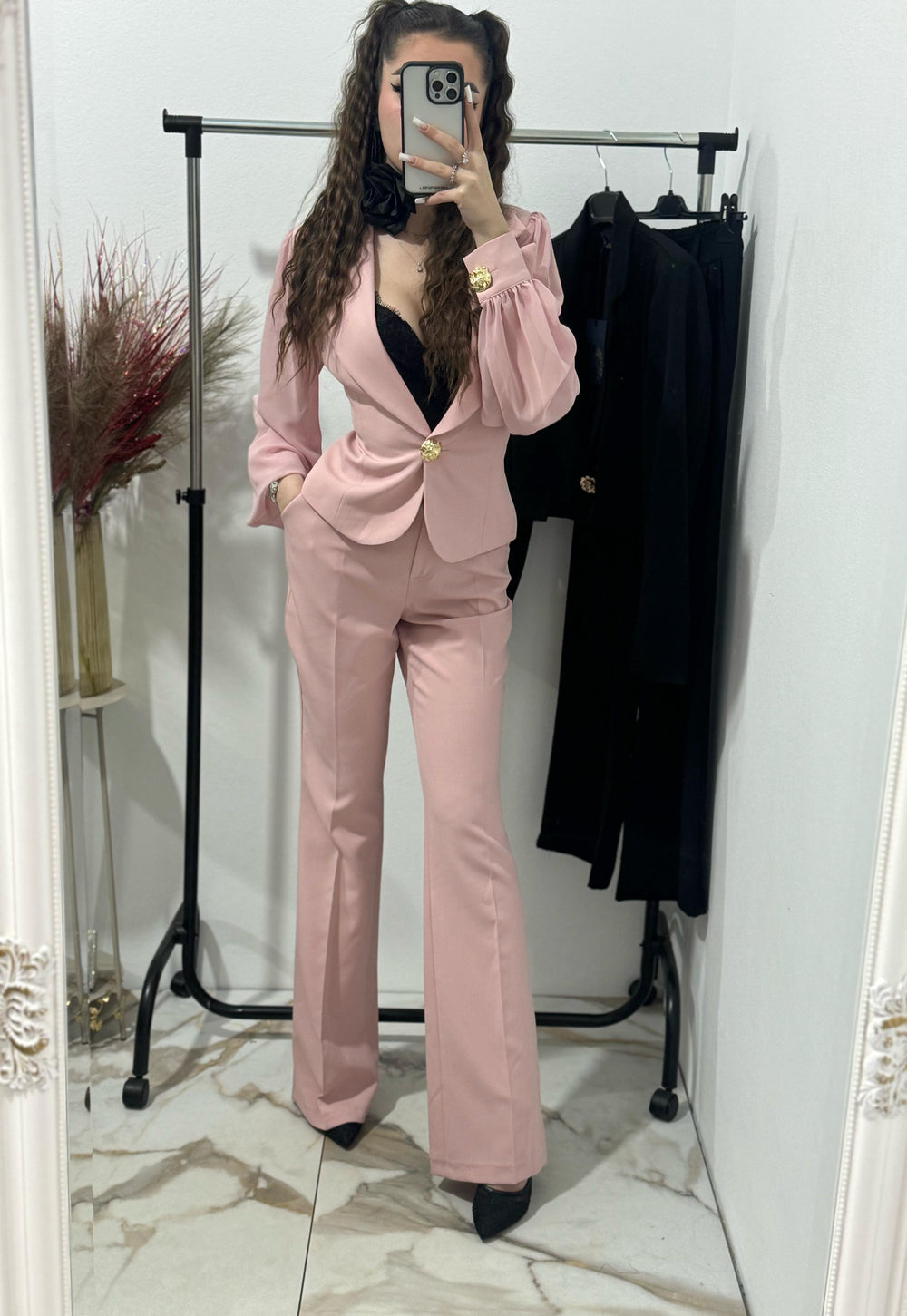 Costum dama elegant, roz Kristinne