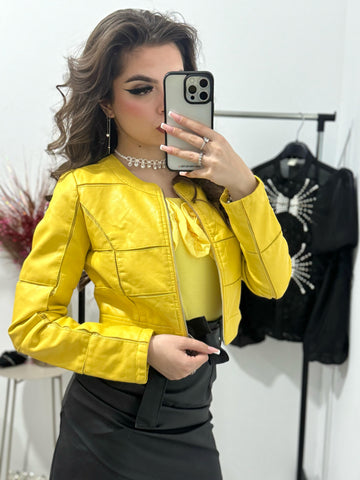 Geaca mustar piele ecologica Adelle