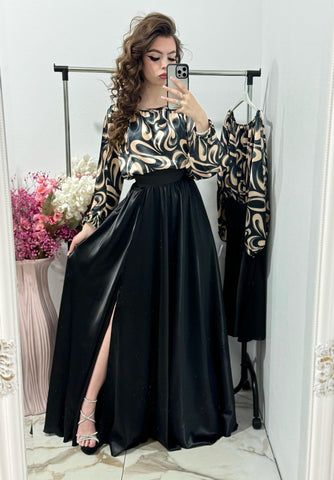 Rochie din satin lunga Helen