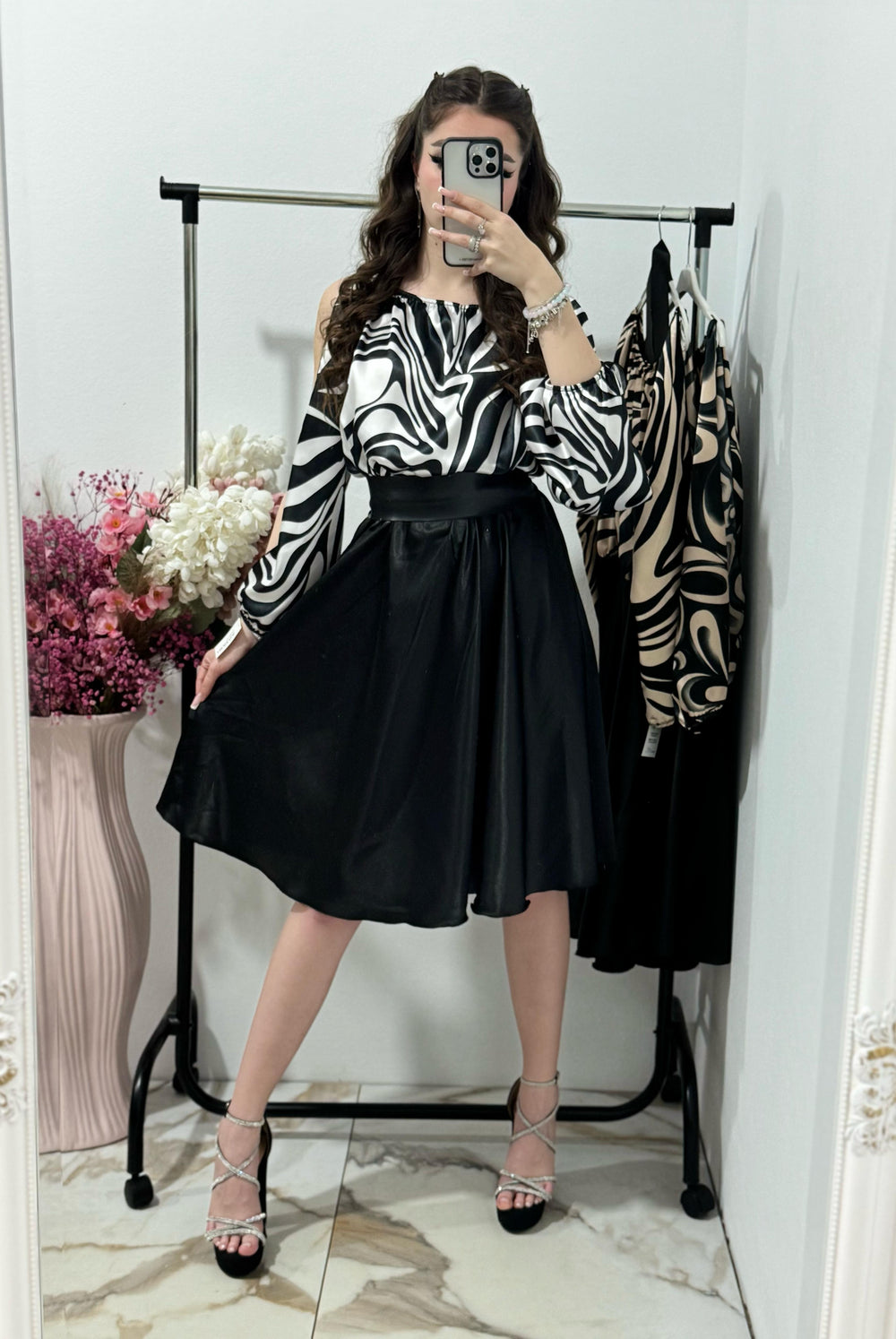 Rochie din satin scurta Bianca