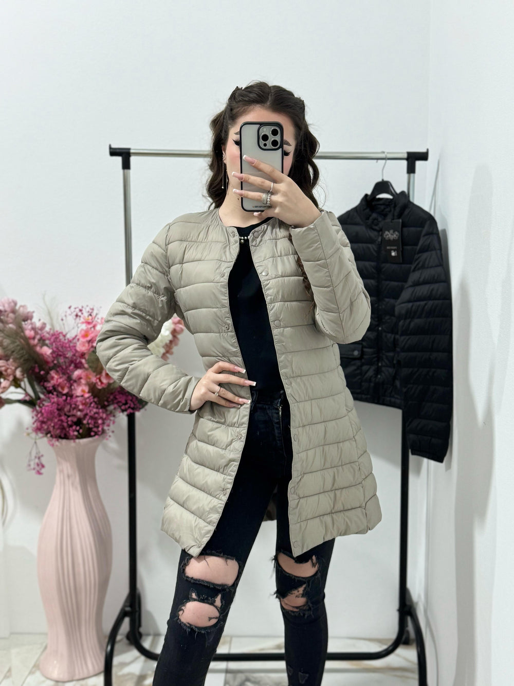 Geaca beige Bella