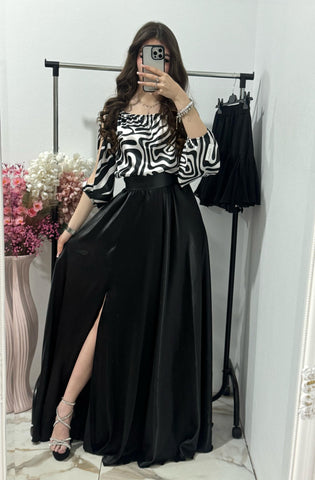 Rochie lunga  din satin Olga