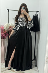 Rochie lunga  din satin Olga