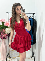 Rochie cu cristale stantate Otilia